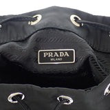 プラダ PRADA Re-Nylon 1NS369 ポーチ ナイロン ブラック シルバー金具 レディース【中古】【Aランク】