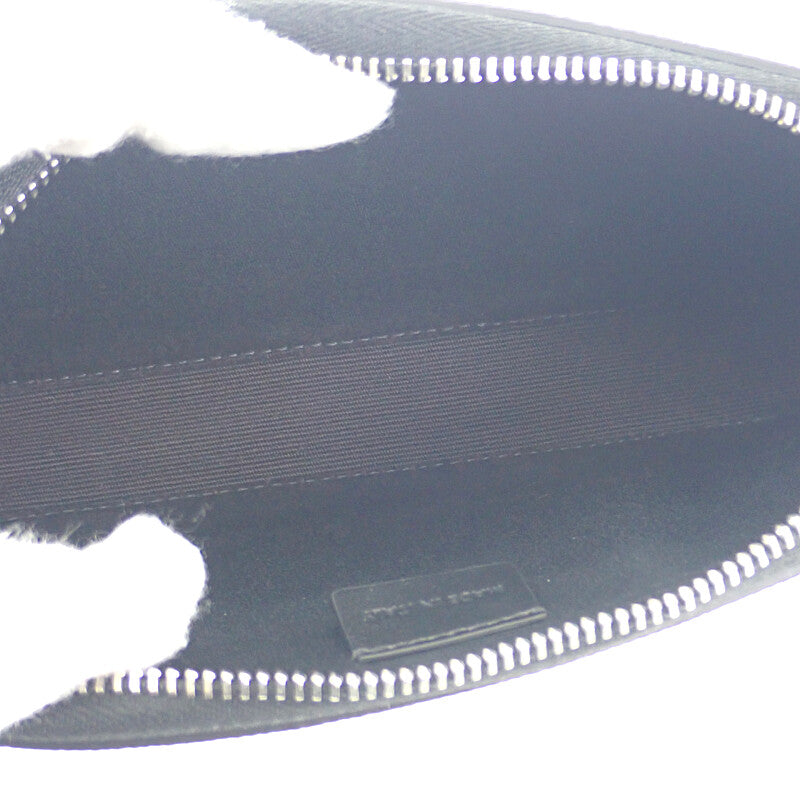 セリーヌ CELINE トリオンフ ホリゾンタル ポーチ 10L272EV5.36SB ショルダーバッグ キャンバス レザー ブラック レディース【中古】【ABランク】