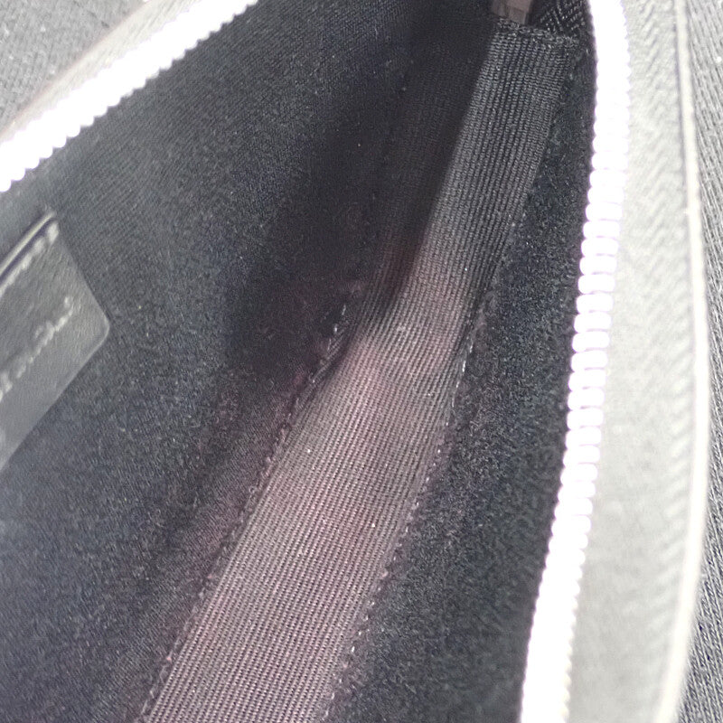 セリーヌ CELINE トリオンフ ホリゾンタル ポーチ 10L272EV5.36SB ショルダーバッグ キャンバス レザー ブラック レディース【中古】【ABランク】