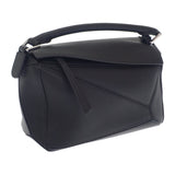 ロエベ LOEWE パズル スモール A510S21XA9_0079 ショルダーバッグ カーフ ブラック シルバー金具 レディース【中古】【Aランク】