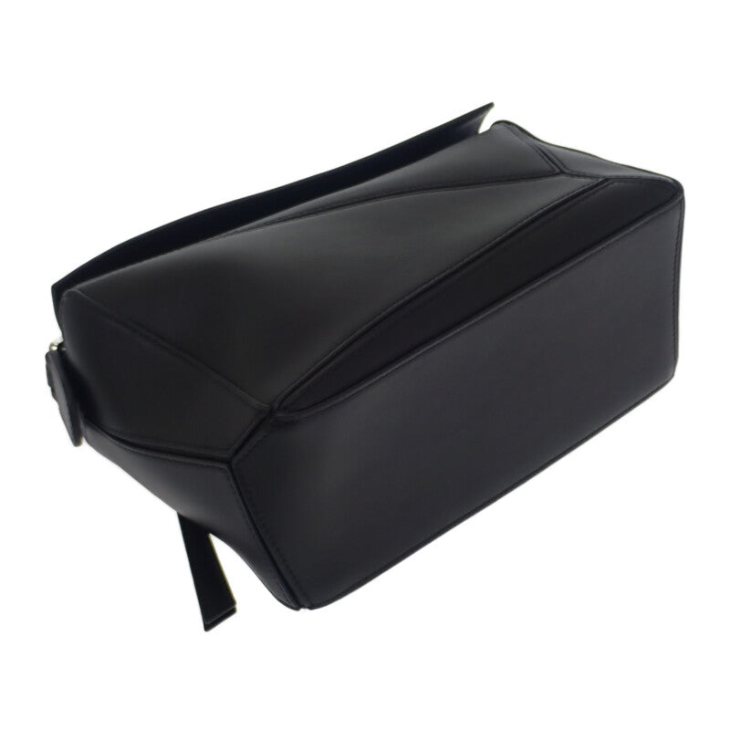 ロエベ LOEWE パズル スモール A510S21XA9_0079 ショルダーバッグ カーフ ブラック シルバー金具 レディース【中古】【Aランク】