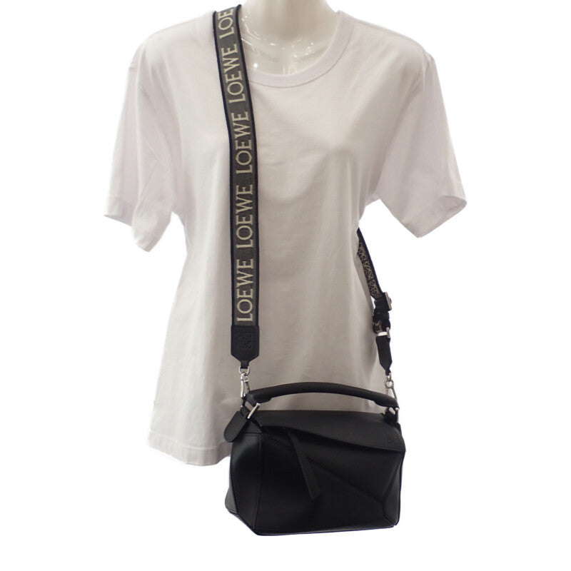 ロエベ LOEWE パズル スモール A510S21XA9_0079 ショルダーバッグ カーフ ブラック シルバー金具 レディース【中古】【Aランク】