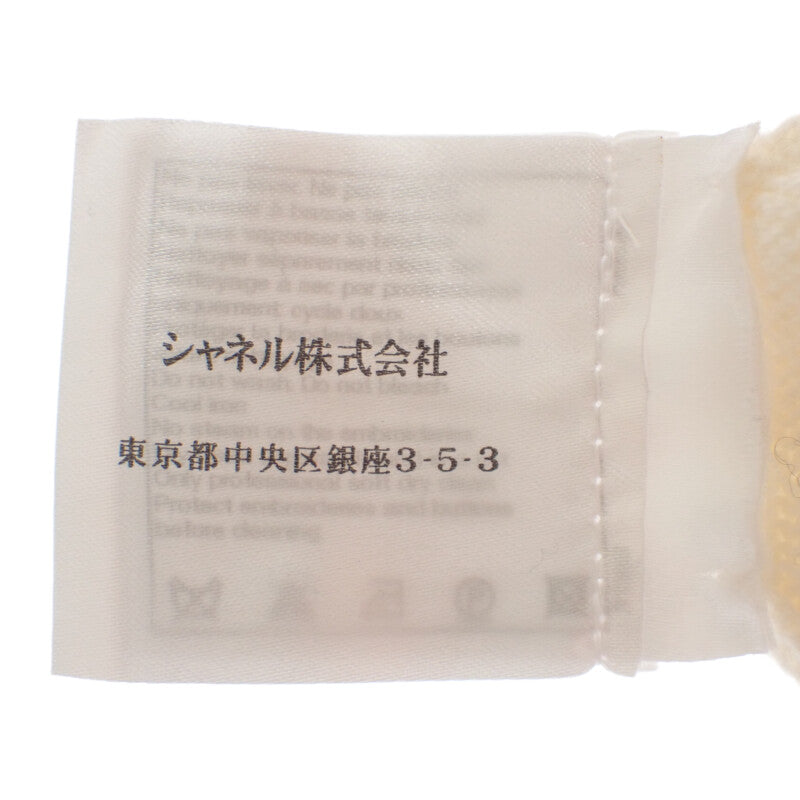 シャネル CHANEL フラワー ビーズ 34 P43016K04343_AW005 カーディガン カシミヤ ホワイト レディース【中古】【Aランク】