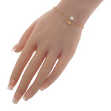 セリーヌ CELINE パール 461HA6PRB.01GI ブレスレット メタル ゴールド アイボリー レディース【中古】【Aランク】