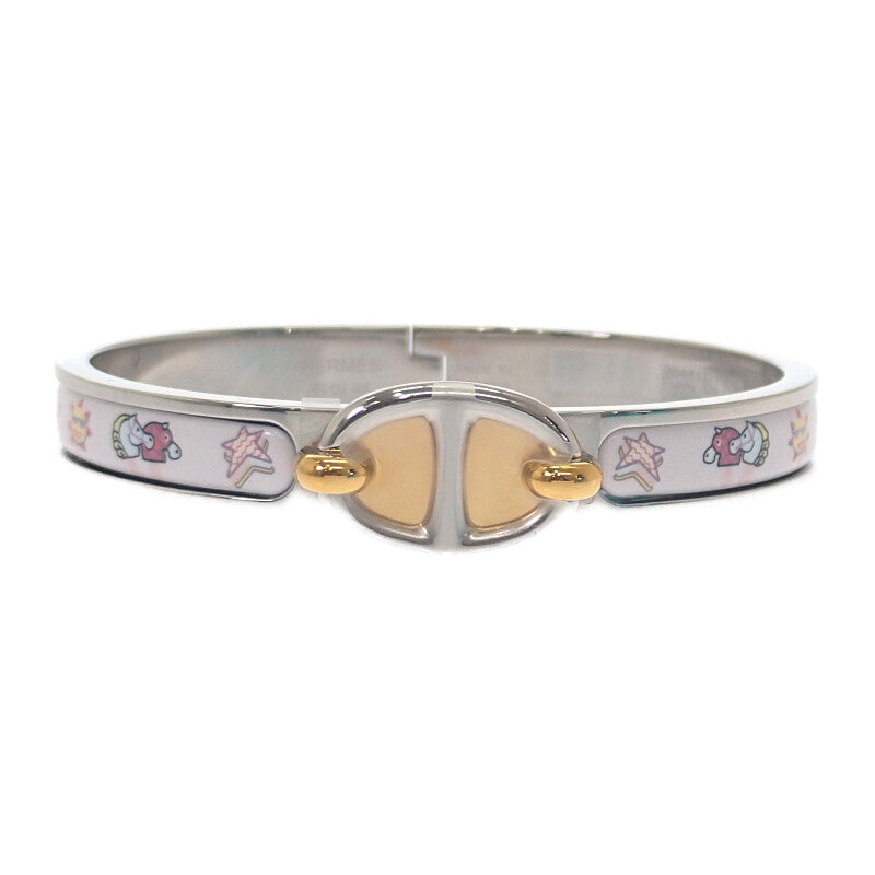 エルメス HERMES ミニ・クリック・シェーヌダンクル H204411FPJ2PM バングル メタル エナメル ピンク レディース【中古】【SAランク】