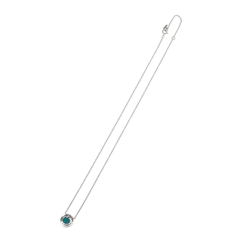 ティファニー TIFFANY&Co. サークルペンダント 67467701 ネックレス K18ホワイトゴールド ターコイズ レディース【中古】【Aランク】