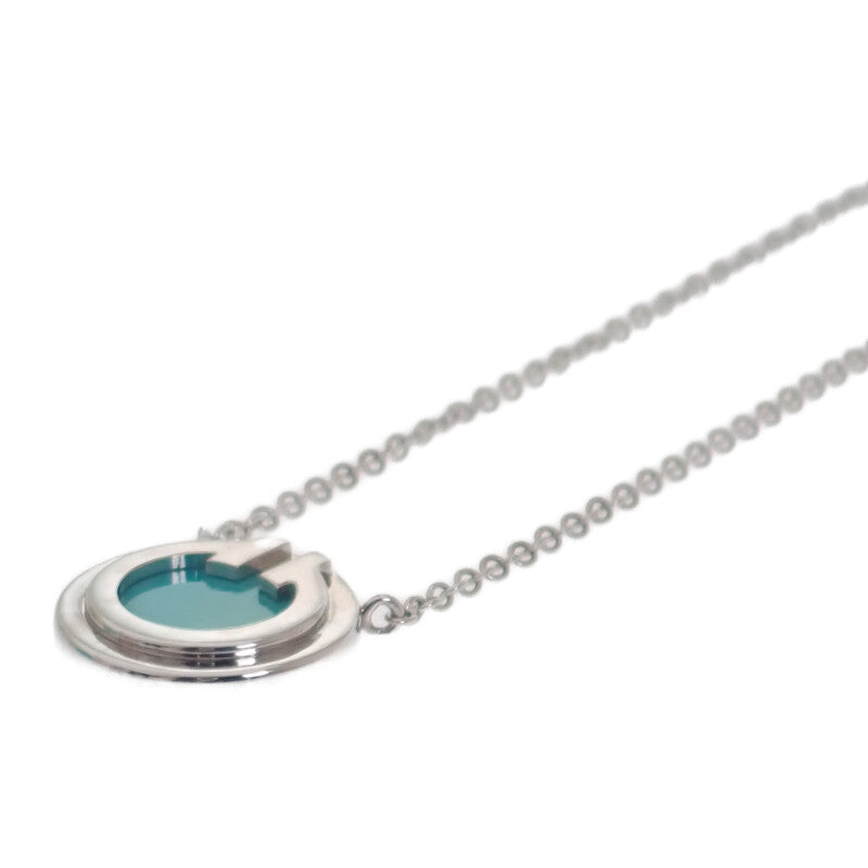 ティファニー TIFFANY&Co. サークルペンダント 67467701 ネックレス K18ホワイトゴールド ターコイズ レディース【中古】【Aランク】