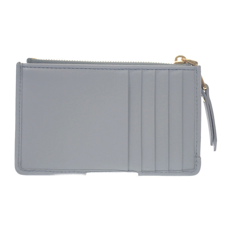 ミュウミュウ MIUMIU マテラッセ コインケース 5MB06M_2FPP_F0164 カードケース ラムスキン パールグレー ゴールド金具 レディース【中古】【Aランク】