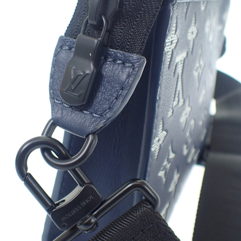 ルイヴィトン LOUIS VUITTON ガストン・ウェアラブルウォレット M83384 モノグラム その他バッグ レザー モノグラム・シャドウ ネイビー ブラック金具 メンズ【中古】【Aランク】