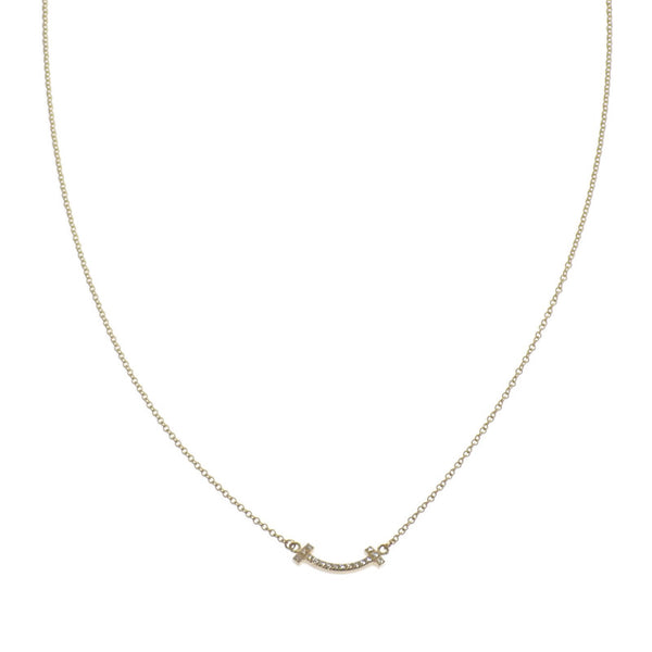 ティファニー TIFFANY&Co. スマイル ペンダント ミニ 62617683 ネックレス K18イエローゴールド ダイヤモンド レディース【中古】【Aランク】