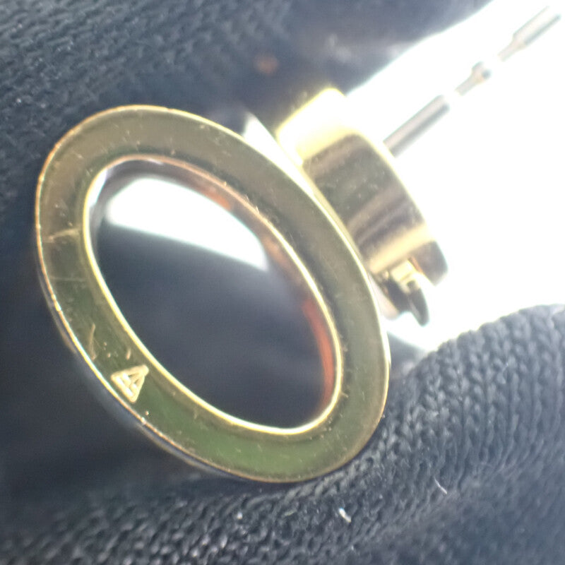 エルメス HERMES ミニポップH ピアス メタル ブルー ゴールド金具 レディース【中古】【ABランク】