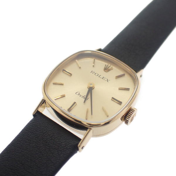 ロレックス ROLEX オーキッド シグマダイヤル Cal.1400 4番 2672 腕時計 K18イエローゴールド 手巻き ゴールド文字盤 レディース【中古】【ABランク】