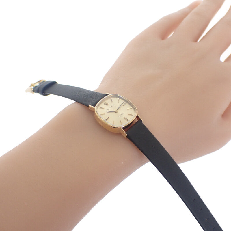 ロレックス ROLEX オーキッド シグマダイヤル Cal.1400 4番 2672 腕時計 K18イエローゴールド 手巻き ゴールド文字盤 レディース【中古】【ABランク】