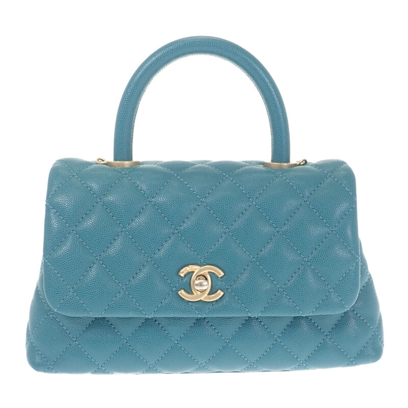 【商談中/対象者以外注文不可】シャネル CHANEL ココハンドル XS A92990 2WAYバッグ ハンドバッグ キャビアスキン グリーン レディース【中古】【ABランク】