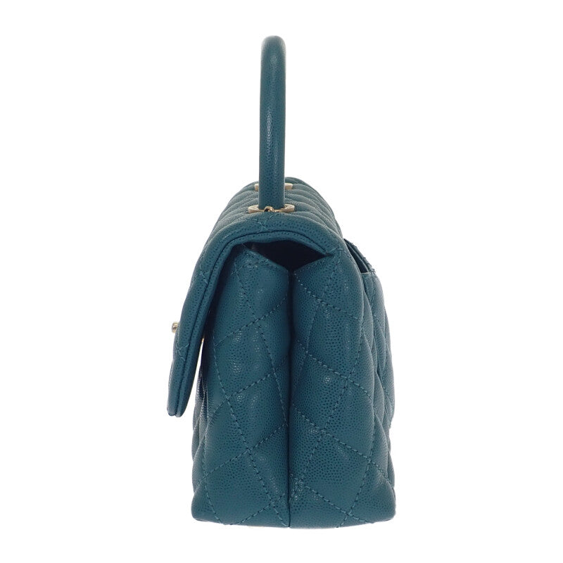 【商談中/対象者以外注文不可】シャネル CHANEL ココハンドル XS A92990 2WAYバッグ ハンドバッグ キャビアスキン グリーン レディース【中古】【ABランク】