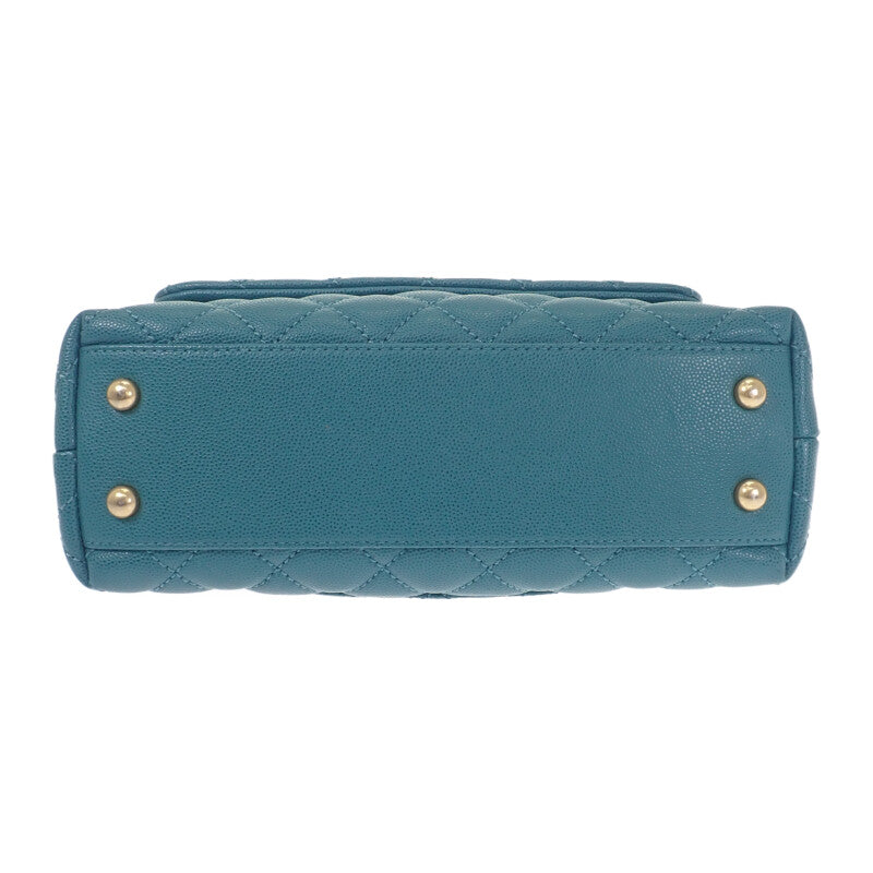 【商談中/対象者以外注文不可】シャネル CHANEL ココハンドル XS A92990 2WAYバッグ ハンドバッグ キャビアスキン グリーン レディース【中古】【ABランク】