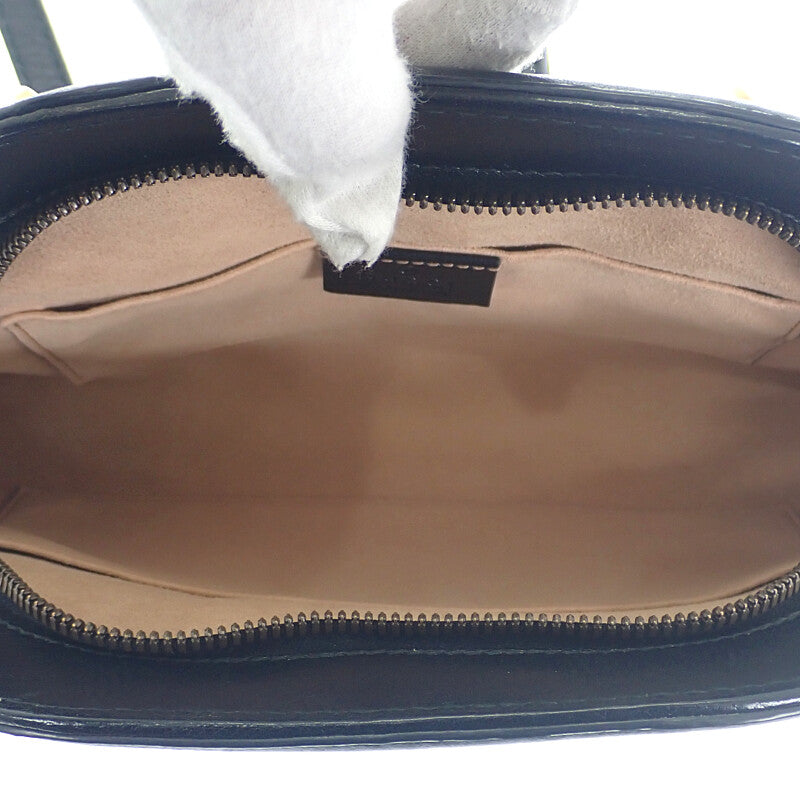 グッチ GUCCI リベルスモールタイガーヘッド 524620 ショルダーバッグ カーフ ブラック ゴールド金具 レディース【中古】【Bランク】