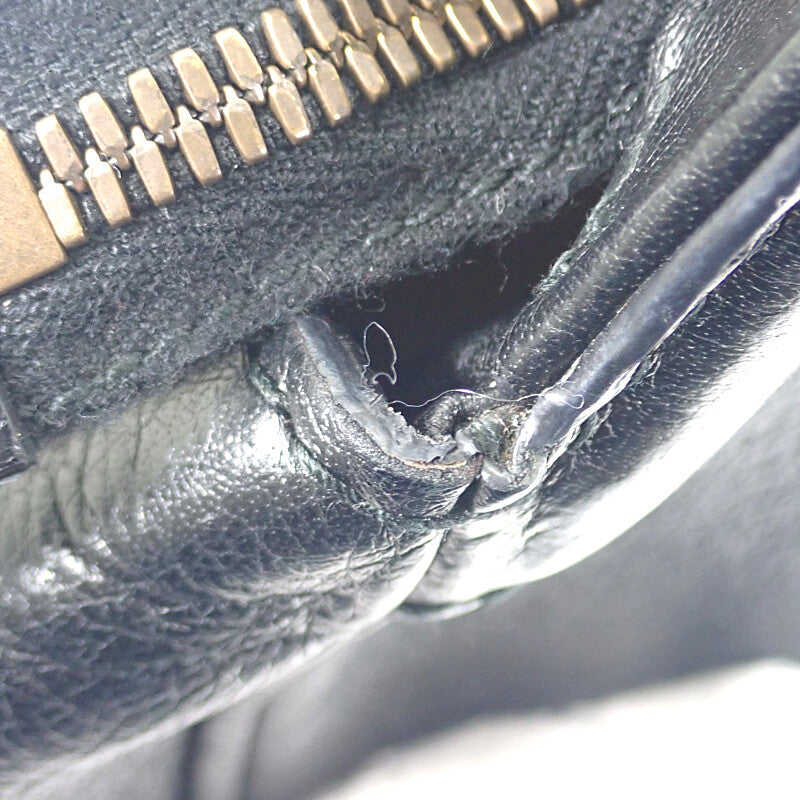 グッチ GUCCI リベルスモールタイガーヘッド 524620 ショルダーバッグ カーフ ブラック ゴールド金具 レディース【中古】【Bランク】