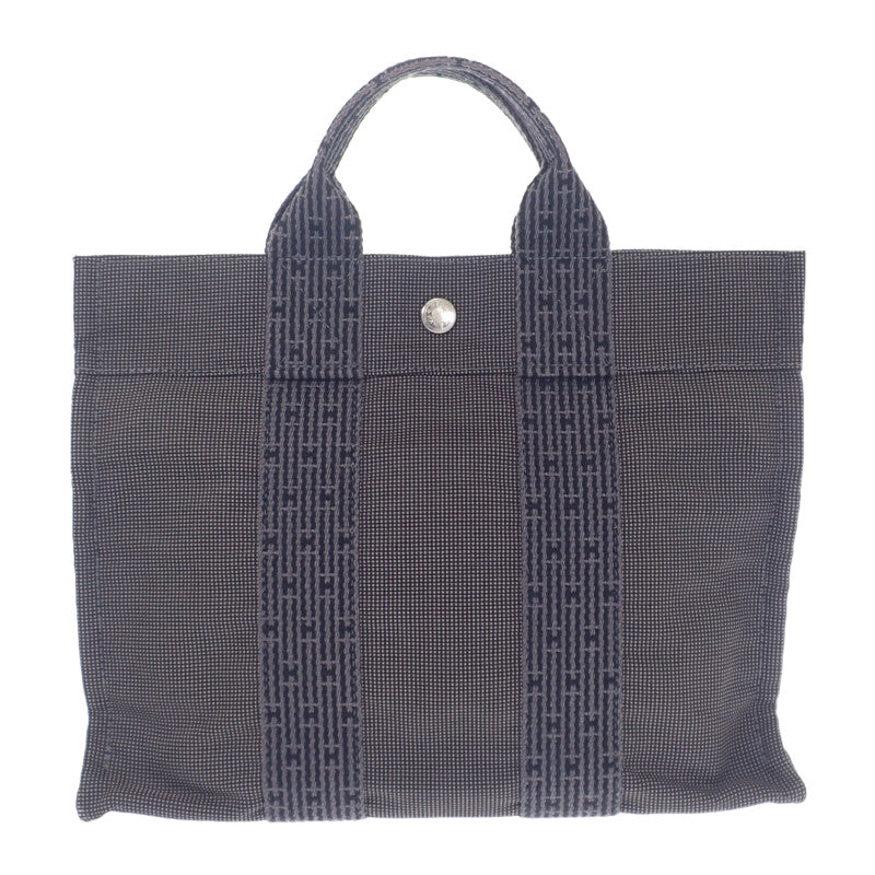エルメス HERMES エールラインPM 101056M トートバッグ キャンバス グレー レディース メンズ【中古】【ABランク】