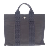 エルメス HERMES エールラインPM 101056M トートバッグ キャンバス グレー レディース メンズ【中古】【ABランク】