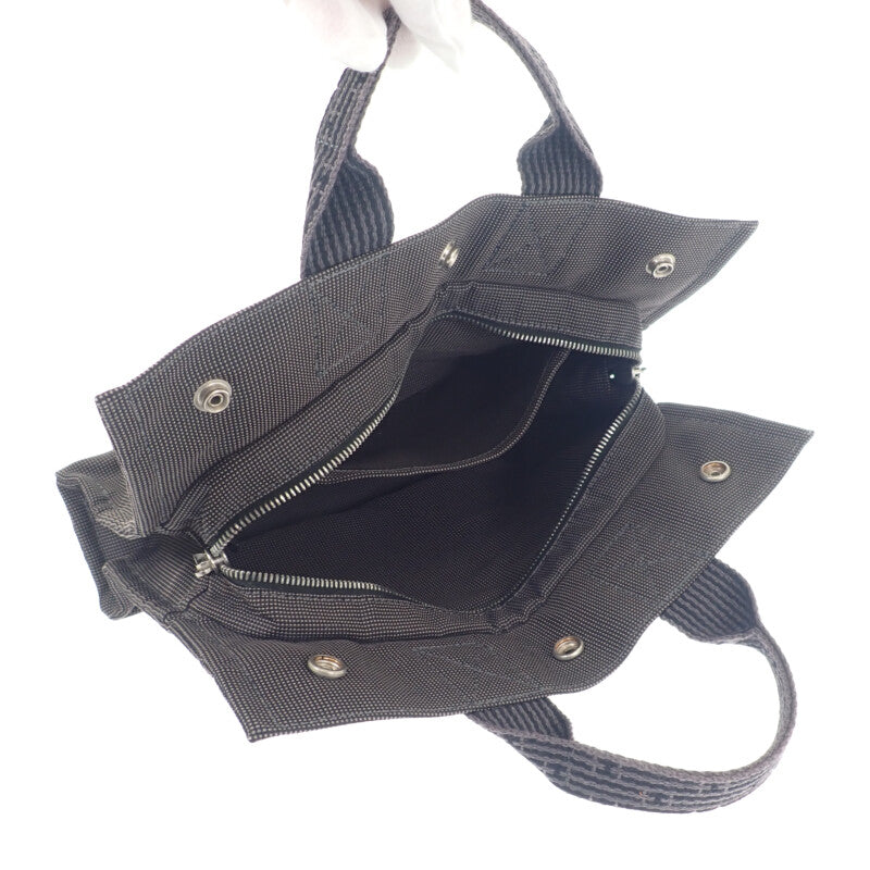 エルメス HERMES エールラインPM 101056M トートバッグ キャンバス グレー レディース メンズ【中古】【ABランク】