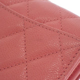 シャネル CHANEL クラシックフラップ AP4096 カードケース キャビアスキン ピンク ゴールド金具 レディース【中古】【Aランク】