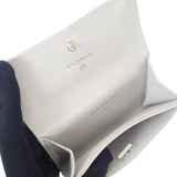 シャネル CHANEL フラップ AP4342 カードケース ラムスキン ライトグレー ゴールド金具 レディース【中古】【Aランク】