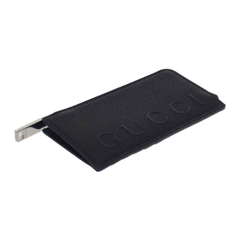 グッチ GUCCI ロゴ ジップ 835073AAE1W1000 カードケース カーフスキン