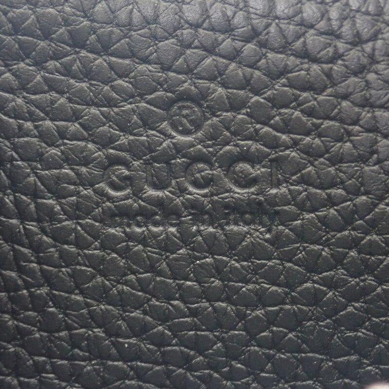 グッチ GUCCI ロゴ ジップ 835073AAE1W1000 カードケース カーフスキン ブラック シルバー金具 メンズ【中古】【Aランク】