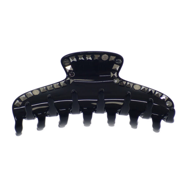 シャネル CHANEL CCスタッズ クリップ ヘアバンス ヘアアクセサリー プラスチック ブラック レディース【中古】【ABランク】