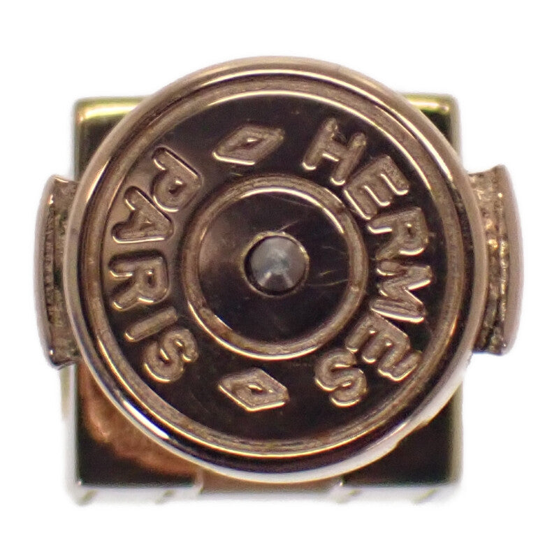 エルメス HERMES カージュドアッシュ Hキューブ ピアス メタル