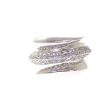 デザインジュエリー 13号 リング K18ホワイトゴールド ダイヤモンド レディース メンズ ユニセックス【中古】【Aランク】