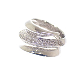 デザインジュエリー 13号 リング K18ホワイトゴールド ダイヤモンド レディース メンズ ユニセックス【中古】【Aランク】