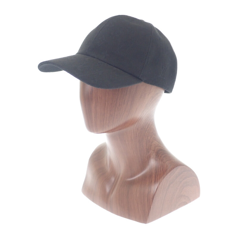 ルイヴィトン LOUIS VUITTON モノグラム エッセンシャル M76585 キャップ コットン レザー ブラック メンズ【中古】【Aランク】