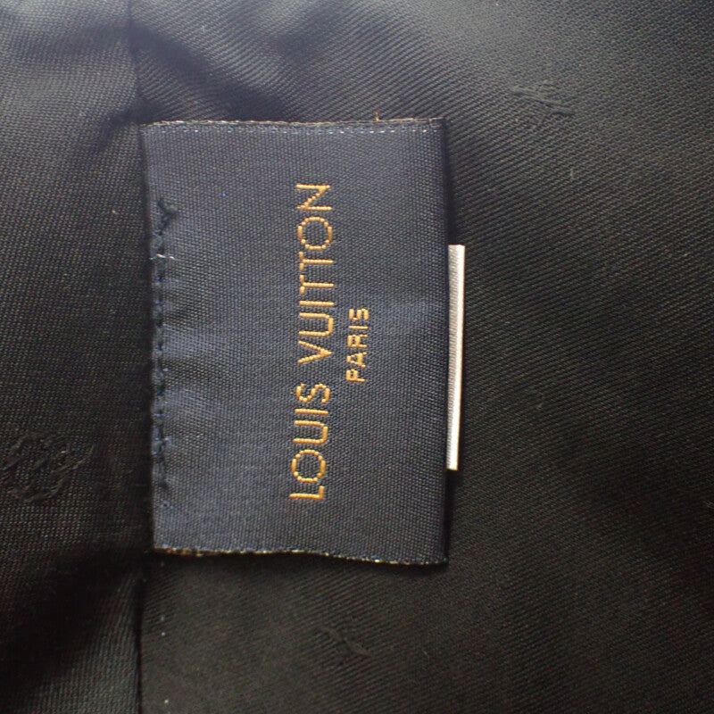 ルイヴィトン LOUIS VUITTON モノグラム エッセンシャル M76585 キャップ コットン レザー ブラック メンズ【中古】【Aランク】