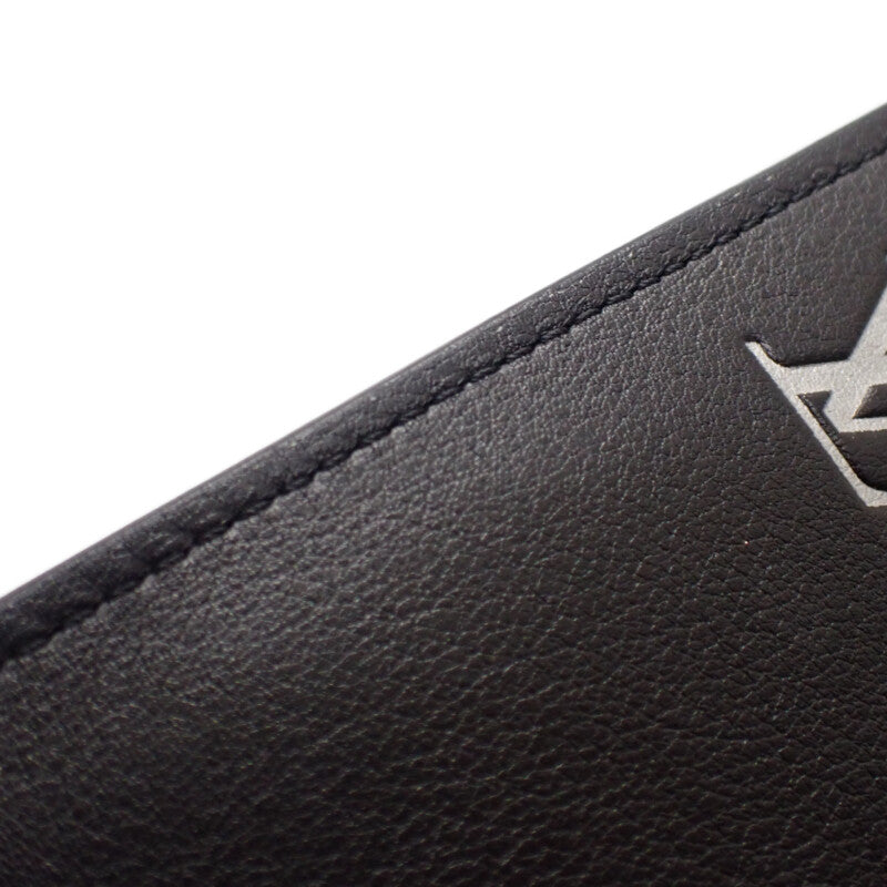 ルイヴィトン LOUIS VUITTON ポルトフォイユ・ブラザ NM M83190 長財布 カーフ ブラック シルバー シルバー金具 メンズ【中古】【ABランク】