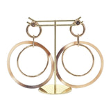 エルメス HERMES アミュレットデュオ ピアス メタル バッファローホーン ブラウン ゴールド レディース【中古】【Aランク】