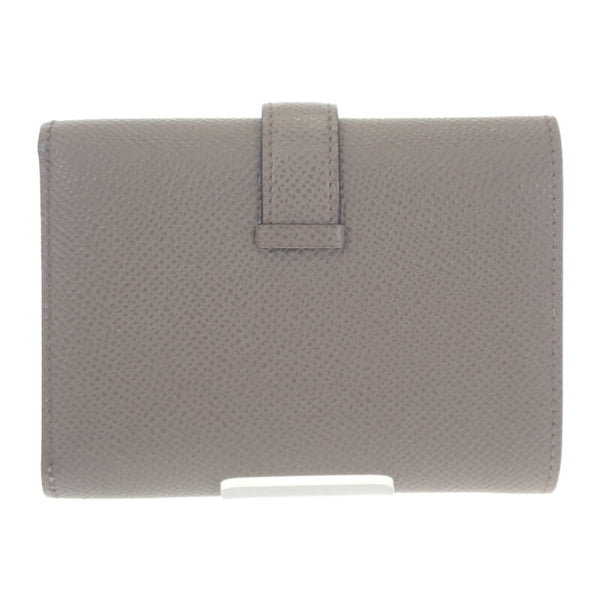 エルメス HERMES ベアン コンビ ネヴェルソ K刻印 三つ折り財布 ヴォーエプソン エタン エトゥープ シルバー金具 レディース【中古】【Aランク】