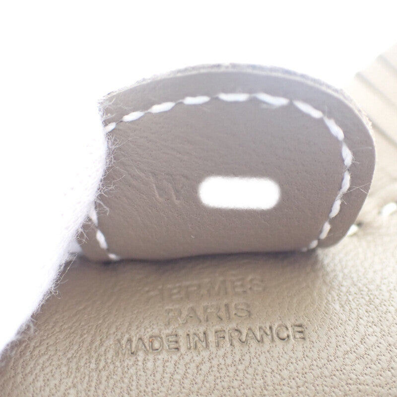 エルメス HERMES ロデオチャームPM W刻印 バッグチャーム ラムスキン エトゥープ アニョーミロ レディース【中古】【Aランク】