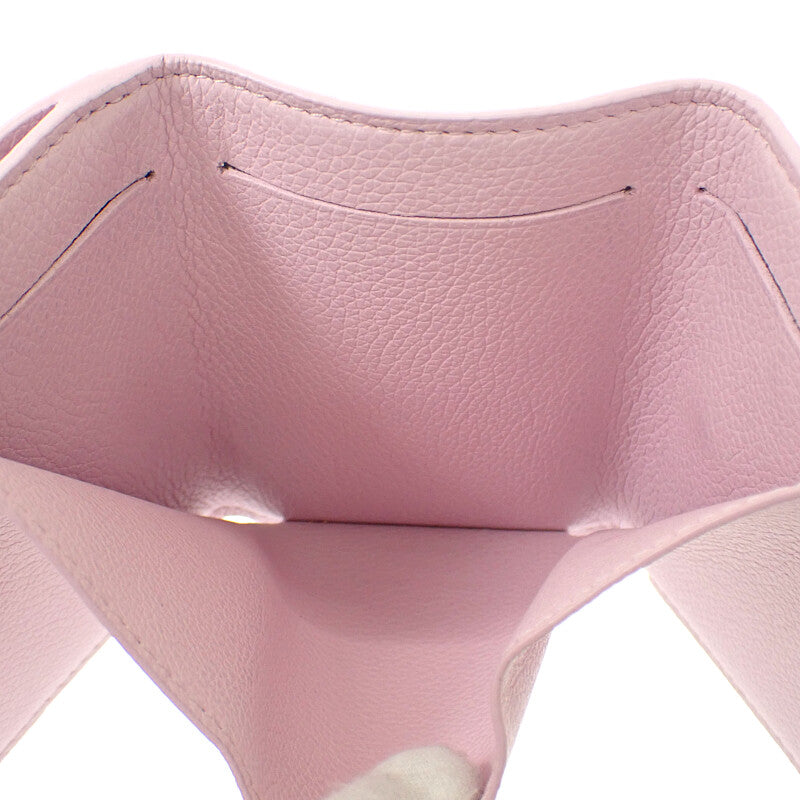 ルイヴィトン LOUIS VUITTON ポルトフォイユ・ロックミニ M80088 三つ折り財布 カーフ ライトピンク ゴールド金具 レディース【中古】【ABランク】