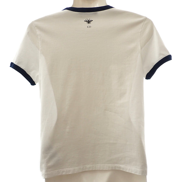 ディオール Dior Dioriviera XS 543T07A4537_X0883 半袖Ｔシャツ コットンジャージー ホワイト ネイビー レディース【中古】【Aランク】