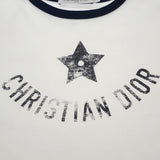 ディオール Dior Dioriviera XS 543T07A4537_X0883 半袖Ｔシャツ コットンジャージー ホワイト ネイビー レディース【中古】【Aランク】