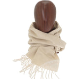 プラダ PRADA ジャガードイブニングスカーフ 1FS091_DGI_F0X0A ストール シルク カシミヤ ホワイト ゴールド レディース【中古】【Aランク】