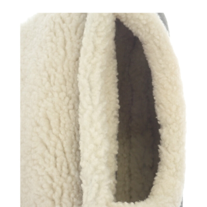 ディオール Dior Bobby ミディアム ショルダーバッグ スウェード ムートン グレー ゴールド金具 レディース【中古】【ABランク】