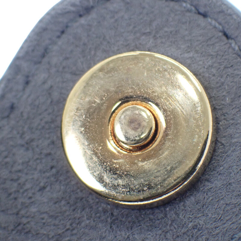 ディオール Dior Bobby ミディアム ショルダーバッグ スウェード ムートン グレー ゴールド金具 レディース【中古】【ABランク】