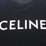 セリーヌ CELINE ロゴクロップドTシャツ S 2X761501F 半袖Ｔシャツ コットン ブラック レディース【中古】【Aランク】