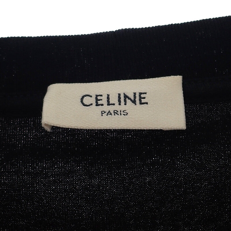セリーヌ CELINE ロゴクロップドTシャツ S 2X761501F 半袖Ｔシャツ コットン ブラック レディース【中古】【Aランク】