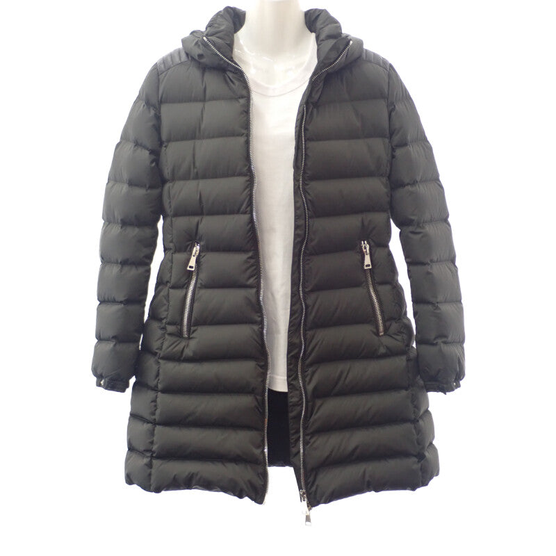 モンクレール MONCLER OROPHIN ロング 3 C20934985305_54155 ダウンジャケット ナイロン ラムスキン カーキ レディース【中古】【ABランク】