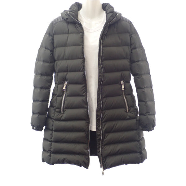 モンクレール MONCLER OROPHIN ロング 3 C20934985305_54155 ダウンジャケット ナイロン ラムスキン カーキ レディース【中古】【ABランク】