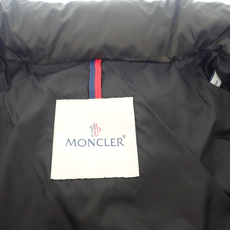 モンクレール MONCLER OROPHIN ロング 3 C20934985305_54155 ダウンジャケット ナイロン ラムスキン カーキ レディース【中古】【ABランク】